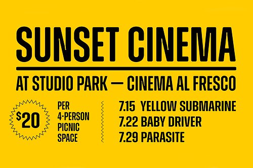 Sunset Cinema and Listening Lawn debuts: Studio Park debuts a solution for fans of cinema and music