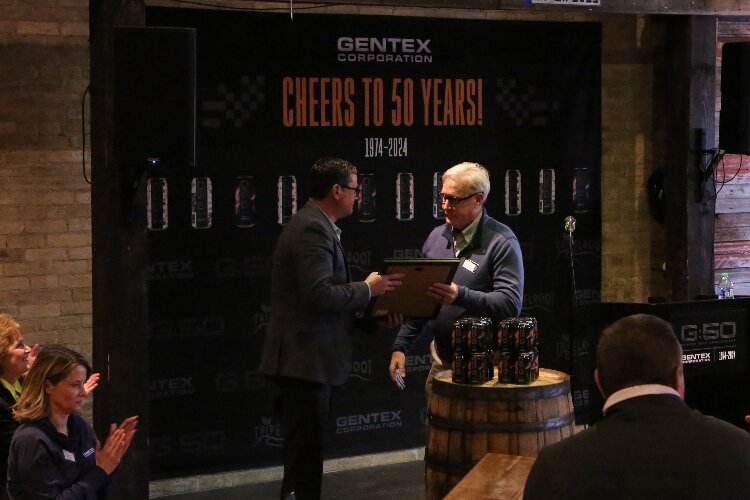 Zeeland Mayor Kevin Klynstra proclaimed Jan. 29 "Honorary Gentex Appreciation Day." 