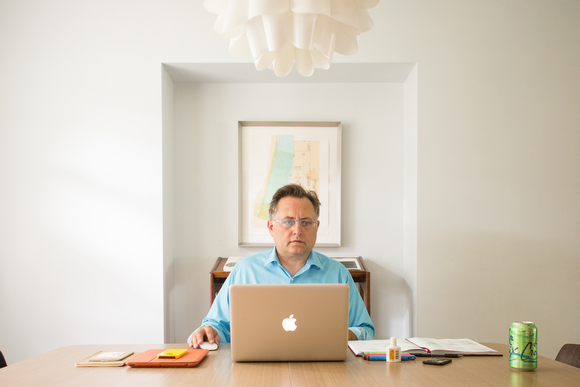 Matthew Patulski in his home office.