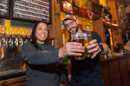 Pigeon Hill Brewing Company owner Michael Brower and his wife, Alana, the taproom manager.