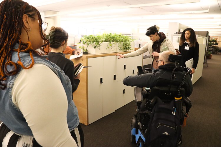 Steelcase hosted its final accessibility tour with a group of DAKC Test Pilots, a process that has uncovered invaluable insights throughout multiple sessions.