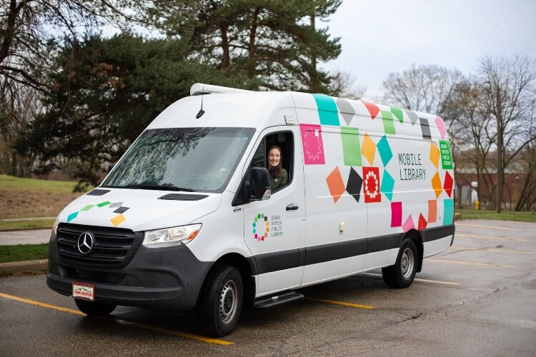 Grand Rapids Public Library's Mobile Library takes books to people outside the walls of the institution.