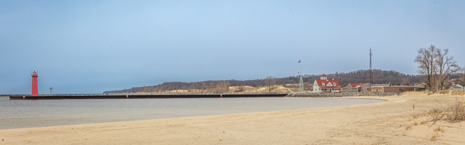 A view of Lake Michigan from Muskegon, Michigan