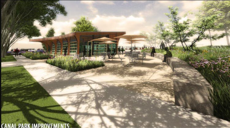 City of Grand Rapids Parks' updated Canal Park pavilion.