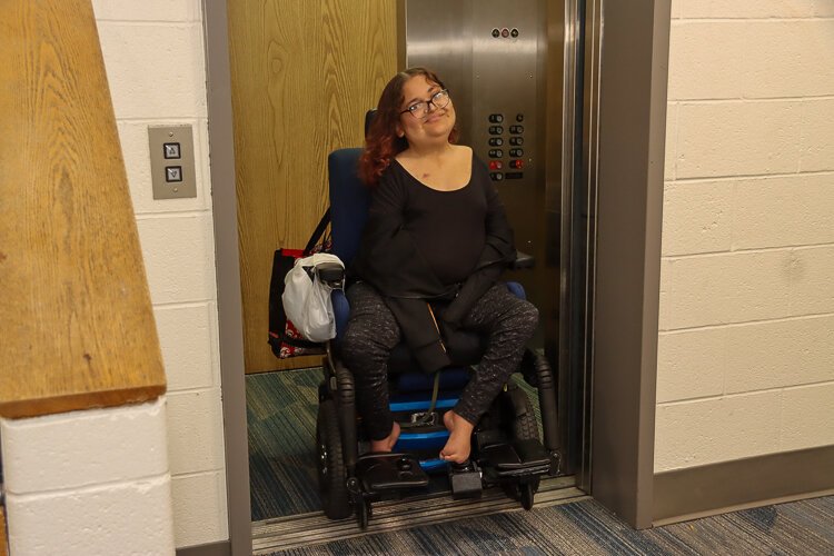 Serenity Reece relies heavily on working elevators to access classrooms on different floors of her school. 