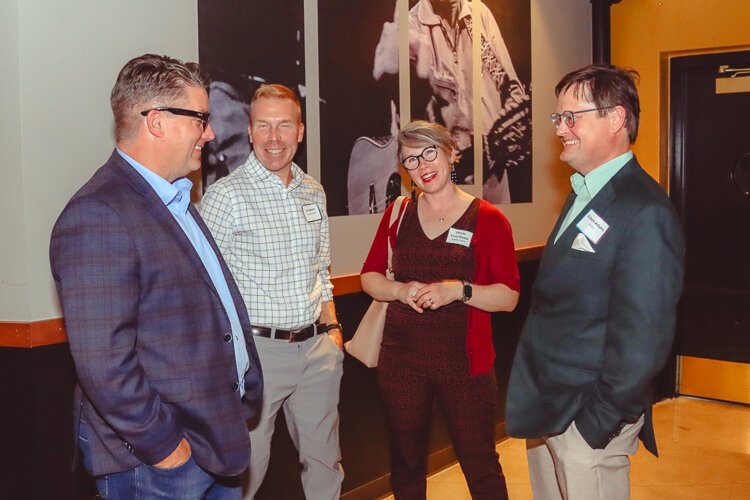 Folks gathered to connect with others from West Michigan's Tech sector after the lecture. 