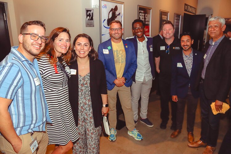 The City of Grand Rapids Economic Department and Board, including its new Economic Development Director Sarah L. Rainero (second from the left), had a sizable presence at Tech Week GR.