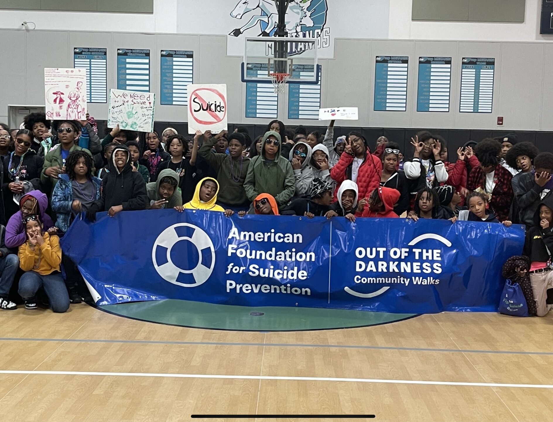 More than 500 students, staff, teachers, and volunteers participated in a Mental Health Fair and Walk at Detroit’s University Prep Art & Design Middle High School in October.