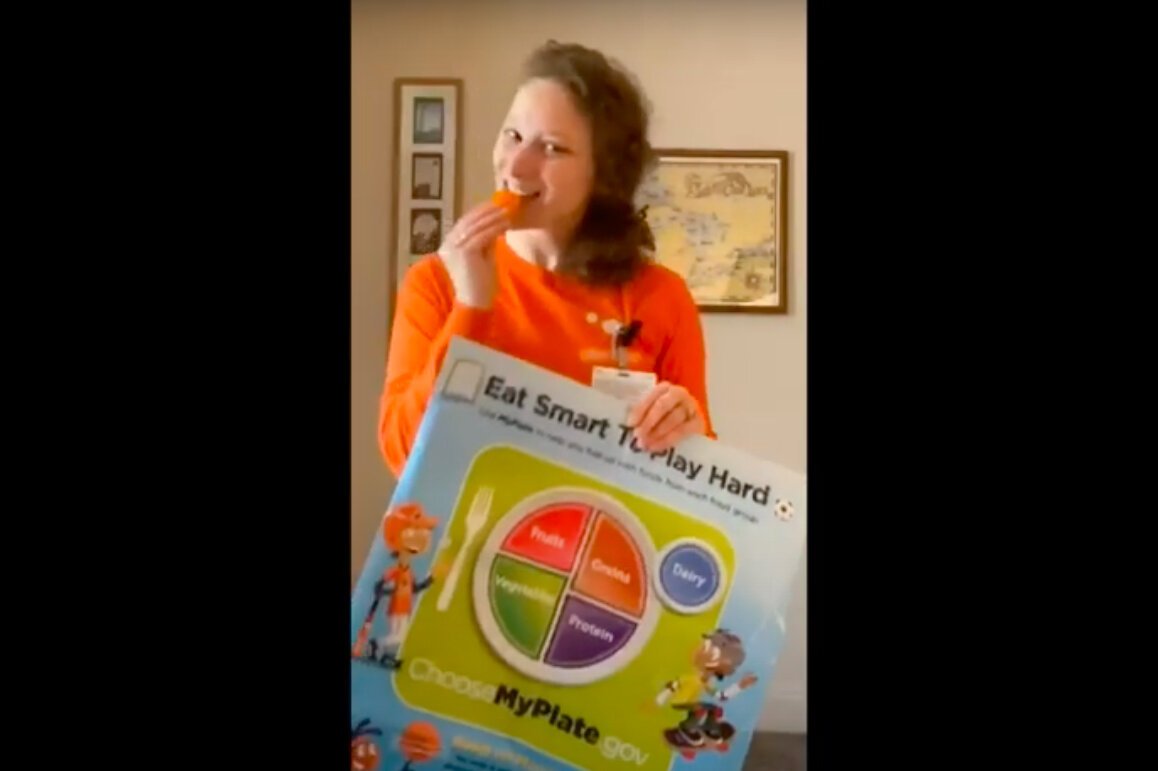 Bronson Wellness Center Health Educator Isabel Hinton shares healthy eating tips in a video from Online Learning in a SNAP.