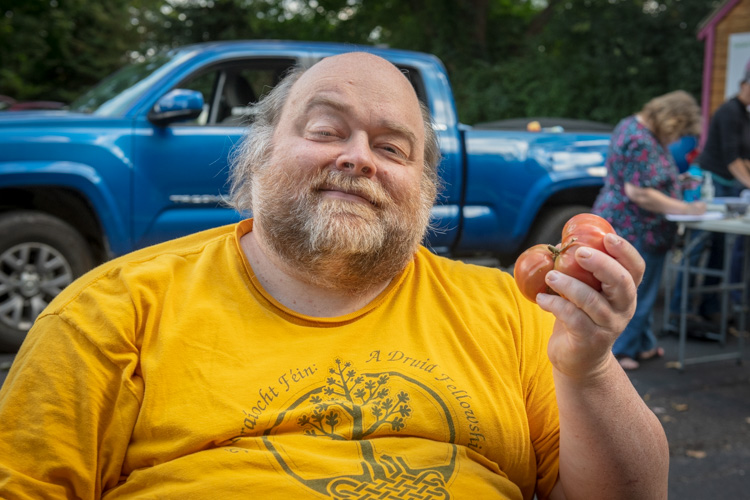 Ypsilanti Mobile Farm Stand patron Robert Henderson.